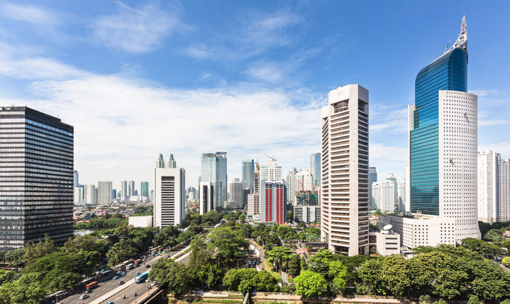 インドネシアの都会風景写真