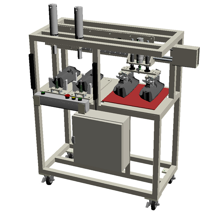 カラー圧入機（アッシー機）-全体の3Dモデル
