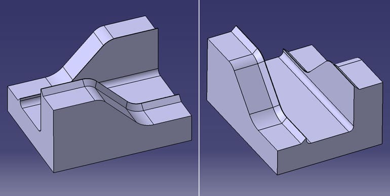 奥のPLは右側が高い位置にあり、途中から左側に向ってPLの位置が低くなっている形状