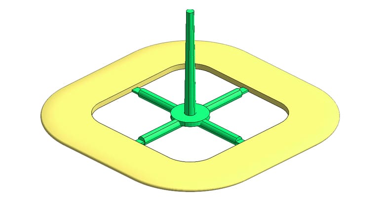 多点コールド(ドーナツ形状)の構造図
