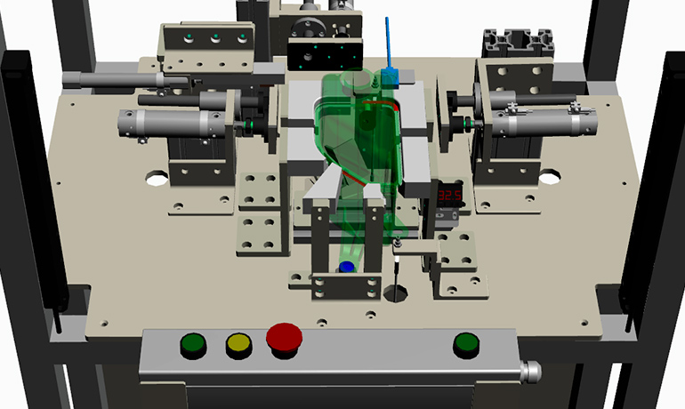 リークテスト機の3DCAD